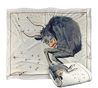 Bcreative - Graffitee Studios - S Hall Graffitee Studios Vintage Taurus Zodiac Plaid Ultra Doux au Toucher Soyeux - 152 x 127 cm