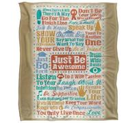 Bcreative - Retrorocket Studio Just Be Awesome Silky Touch Super Soft Throw Blanket 152 X 127 Cm