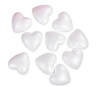 BCreativetolearn Lot de 10 grands cœurs en polystyrène 3D pour travaux manuels et modélisation des enfants, décoration et cadeaux de Saint-Valentin faits maison, formes solides de 8,5 cm.