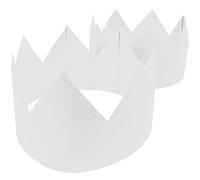 BCreativetolearn Lot de 12 chapeaux de fête blancs - Kit de fabrication de chapeaux de couronne d'anniversaire - Créez vos propres couronnes pour décorer un jubilé de 18 cm de diamètre