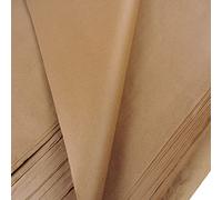 BCreativetolearn - Lot de 25 grandes feuilles de papier de soie marron sans acide - Idéal pour emballage cadeau, rangement, emballage, art et artisanat - 70 x 50 cm