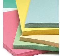 BCreativetolearn Lot de 50 feuilles de papier cartonné recyclé A6 coloré - 180 g/m² - Couleurs assorties - Idéal pour la fabrication de cartes, l'impression, la copie, la révision