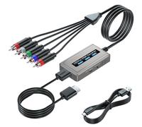 Bcrokory Convertisseur HDMI vers composant avec fonction scaler, convertisseur HDMI 1080p vers YPbPr prend en charge l'entrée HD 1080i