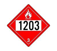 BCTS 1203 Panneau de sécurité en métal Flammable 3 12 x 12 pouces