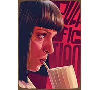 BCTS Affiche de film de Pulp Fiction de 20,3 x 30,5 cm - Style vintage - Plaque murale en métal - SP#156