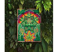 BCTS Affiche vintage Cannabis Commandments du Stoner Poster vintage Cannabis Art Marijuana Poster Love Weed Art Décoration amusante Plaque en métal 30,5 x 40,6 cm