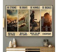 BCTS Affiche vintage Triathlon Be Strong - Triathlon Ironman Champion du monde de triathlon Corporation Natation Cyclisme Course à pied Panneau en métal 30,5 x 40,6 cm