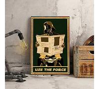 BCTS Affiche vintage « Use The Force Posterdh Vader » inspirée de Star Wars - Plaque en métal amusante - 30,5 x 40,6 cm