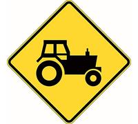 BCTS Panneau de signalisation en métal pour machines agricoles et passages à niveau 30,5 x 30,5 cm