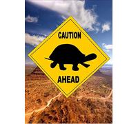 BCTS Panneau de signalisation routière de style australien avec inscription « Caution tortue » en métal humoristique pour traverser le trafic fantaisie carré 30,5 x 30,5 cm