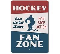 BCTS Panneau de zone de hockey pour fan de hockey Man - Plaque décorative de hockey - 20,3 x 30,5 cm