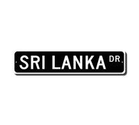 BCTS Panneau Sri Lanka Sri Lanka Souvenir Sri Lanka Sri Lanka Native Vacation Momento Street Panneau de salle de rue en plein air Panneau de rue