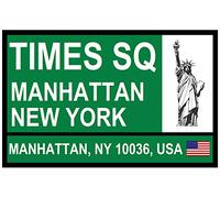 BCTS Plaque de décoration extérieure en métal avec panneau de rue et panneaux de rue Times Sq New York 20,3 x 30,5 cm