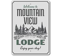BCTS Plaque en métal vintage avec vue sur la montagne 20,3 x 30,5 cm
