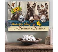 BCTS Poster Ane Tournesol Always Stay Humble And Kind Poster humoristique en métal 20,3 x 30,5 cm