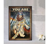 BCTS Poster hippie Girl You Are - Affiche hippie - Pour fille - Cadeau hippie - 30,5 x 40,6 cm