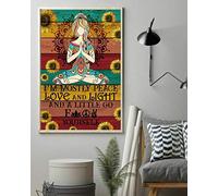 BCTS Poster mural en métal avec inscription « I'm Mostly Peace Love » 20,3 x 30,5 cm