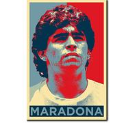 BCTS Poster mural en métal Diego Maradona 20,3 x 30,5 cm