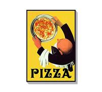 BCTS Poster vintage en métal avec inscription « Pizza » 30,5 x 40,6 cm