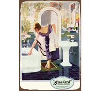BCTS SP#05 Plaque murale publicitaire en métal pour salle de bain Style vintage 1922 20,3 x 30,5 cm