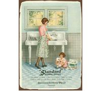 BCTS SP#08 Plaque murale publicitaire en métal pour salle de bain Style vintage 1922 20,3 x 30,5 cm