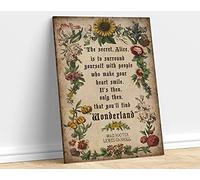 BCTS The Secrete Alice au pays des merveilles Décoration murale The Secrete Alice au pays des merveilles Inspirationallewis Carrollbooke Affiche en métal 20,3 x 30,5 cm