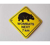 BCTS Wombats Next 7 Km Outback Panneau en métal humoristique pour traverser la circulation 30,5 x 30,5 cm