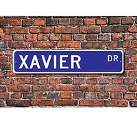 BCTS Xavier Xavier Signe Xavier Cadeau Xavier Décor Enfant Cadeau petit-enfant Cadeau d'anniversaire Xavier Extérieur Panneau de rue/métro 10,2 x 40,6 cm