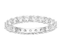 BCughia 3mm Bague en Argent 925/1000, Éternité Bague avec Zircone Cubique Femme Taille 49-62