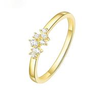 BCughia Bague en Argent 925/1000, Bague avec Zircone Cubique Femme Or Taille 47-70