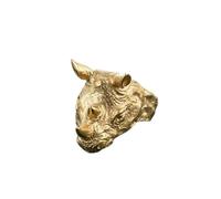 BCughia Bague pour Homme, Bagues Or Acier Inoxydable Bague Punk Tête de Rhinocéros Stéréo la Saint-Valentin Cadeau St Valentin Couple Taille 69