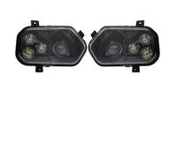 bcumst Phare LED pour moto Pour Polaris RZR S Côté X Côtés 2012-2013 Pour Sportsman RZR 800 900 570 2012-2013 Phare LED Haut Bas 12-24V(2 Pieces black)