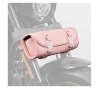 bcumst Sacoche Fourche Universelle pour Kawasaki pour Suzuki Rangement PU Étanche pour Guidon Fourche Avant Pochette Rangement Sissybar Rose Sacoche Selle Moto
