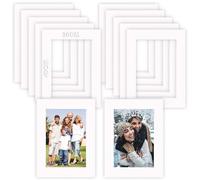 Bcuuozeeing Lot de 12 passe-partout 30 x 40 cm - Dimensions extérieures : 19 x 29 cm - Passpartout : 1,5 mm - En carton blanc - Pour images, photos, impressions d'art
