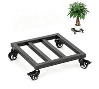 Bcuuozeeing Roulette pour plantes d'extérieur - 30 x 30 cm - Robuste - Rectangulaire - Soucoupe avec roulettes - Planche à roulettes - Pour support de parasol, poubelle, tonneau de pluie, pot de