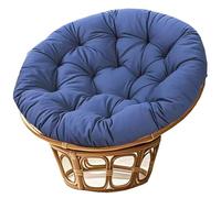 BCVPGF Coussin de Chaise Suspendue, Coussin De Siège Rond, Surdimensionné Coussin de Chaise papasan extérieur imperméable, Utilisation intérieure et extérieure (Chaise Non Incluse), Blue-70x70cm