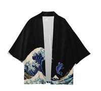 BCVPGF Japon Happy Kimono Haori Hommes Cardigan Printemps Été Veste 3D Impression Numérique Cardigan Lâche Top,05-M