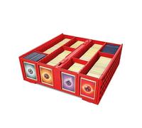 BCW Boîte de rangement pour cartes à collectionner - Rouge - Boîte de rangement pour cartes à collectionner | Peut contenir 3200 cartes | Comprend 4 compartiments de rangement pour cartes | Rangement