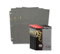 BCW Porte-pages double face 9 poches - Lot de 5 - Gris