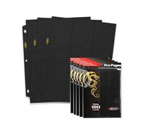 BCW Porte-pages double face 9 poches - Lot de 5 - Noir