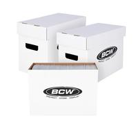 BCW Short Comic Storage Box - 3 Pack | Holds 150-175 Current/Silver Age Comics | Stackable, Durable 200 lb. Strength