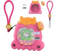 BCWEGION Coque en silicone et couvercle de bouton pour animal de compagnie virtuel interactif Tamagotchi Paradise avec protection d'écran et dragonne, protection complète, connexion bicolore, support
