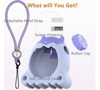 BCWEGION Coque en silicone et couvercle de bouton pour animal de compagnie virtuel interactif Tamagotchi Paradise avec protection d'écran et dragonne, protection complète, connexion bicolore, support