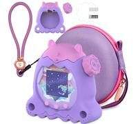 BCWEGION Coque en silicone souple et étui de transport rigide pour Tamagotchi Paradise, avec film de protection d'écran, dragonne et couvercle de bouton