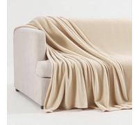 BCXDUOMI Couverture Polaire 70 x 150 cm pour Toutes Les Saisons Couverture en Polaire pour Maman, Femme et Petite Amie, Blanc cassé