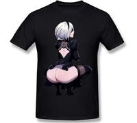 BCXJWPYKR O-Neck 100 Cotton Nier Automata 2B Hentai T-Shirt Nier Automata Sleeve Short
