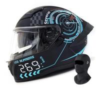 BCYBD Casque Full Face Casque IntéGral avec Masque Certifié ECE Casque Rue Rapide Double Lentille AntibuéE Oreillettes Amovibles Convient Adultes Deux Sexes M-2XL 57-64CM