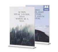 Bczhieulw 2 PCS porte affiche A4,porte menu restaurant,convient pour les cartes au format A4, les affiches publicitaires, les dépliants, les brochures(21 x 29.7 cm)