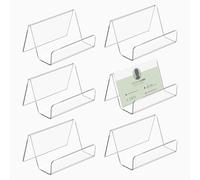 Bczhieulw 6 PCS porte carte de visite en acrylique,presentoir carte de visite, support carte de visite,pour afficher des cartes de visite, cartes de position, Badge nominatif, etc