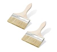 BCZR 2 Pièces Pinceau en Soie pour Vitrifier Ou Vernir, Spalter, Peinture Bois, Lasure Taille 100Mm X 30Mm, Large Peinture, Peiceaux, Plat (100 Mm)